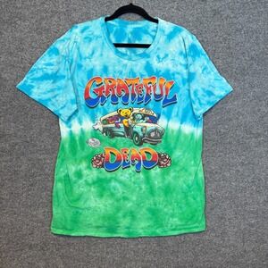 Grateful Dead Shirt Adult Large Bus Dancing Bears Tour Bus Rock Band Tee